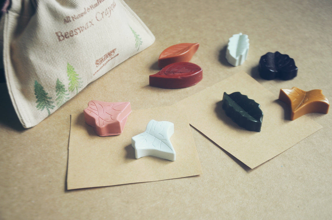Leaf-Shaped Beeswax Crayons | Woodlands Edition