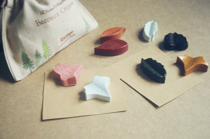Leaf-Shaped Beeswax Crayons | Woodlands Edition