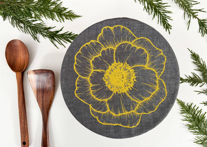 Bowl Covers/ Grey Floral Set / Food Wrap