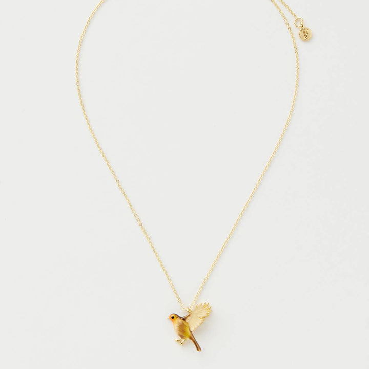 FABLE Enamel  Flying Robin Necklace