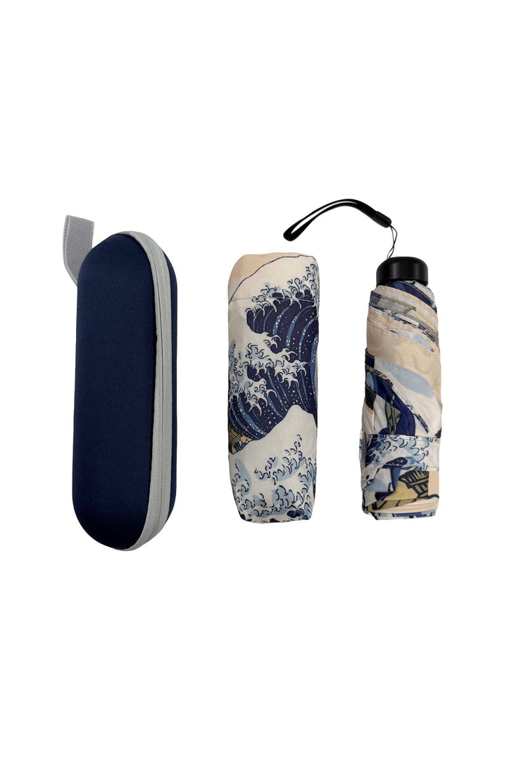 Hokusai's Great Wave Umbrella with Travel Case (Mini )