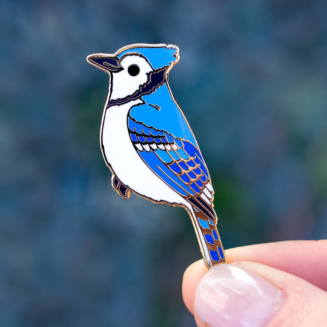 Blue Jay Bird Enamel Pin