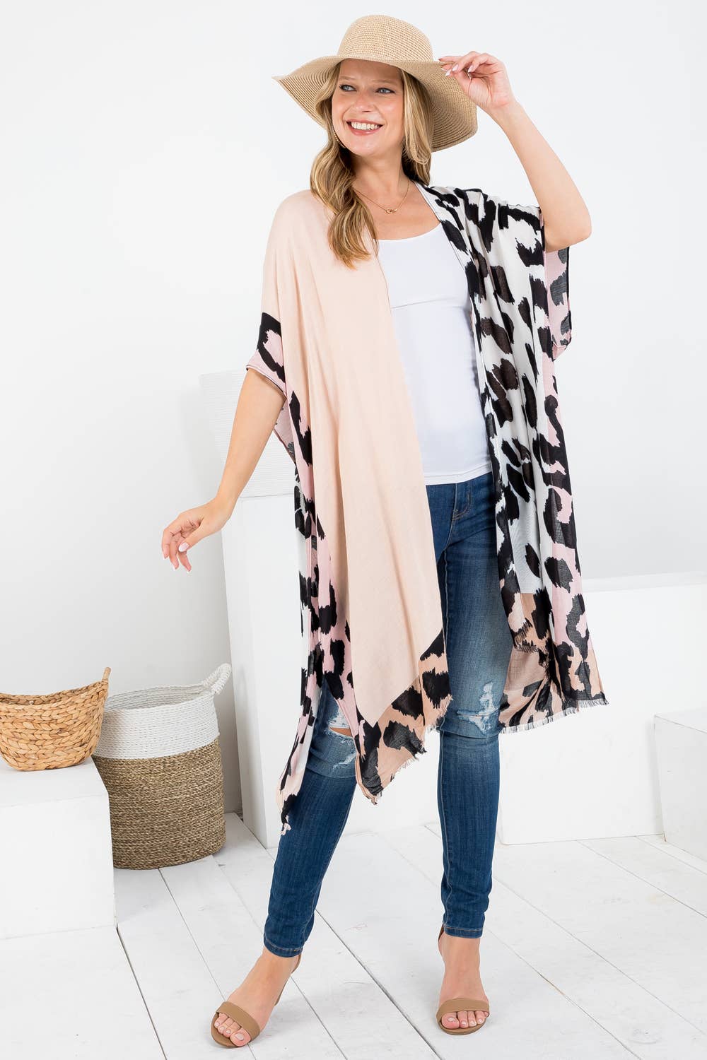 Animal Skin Patch Kimono