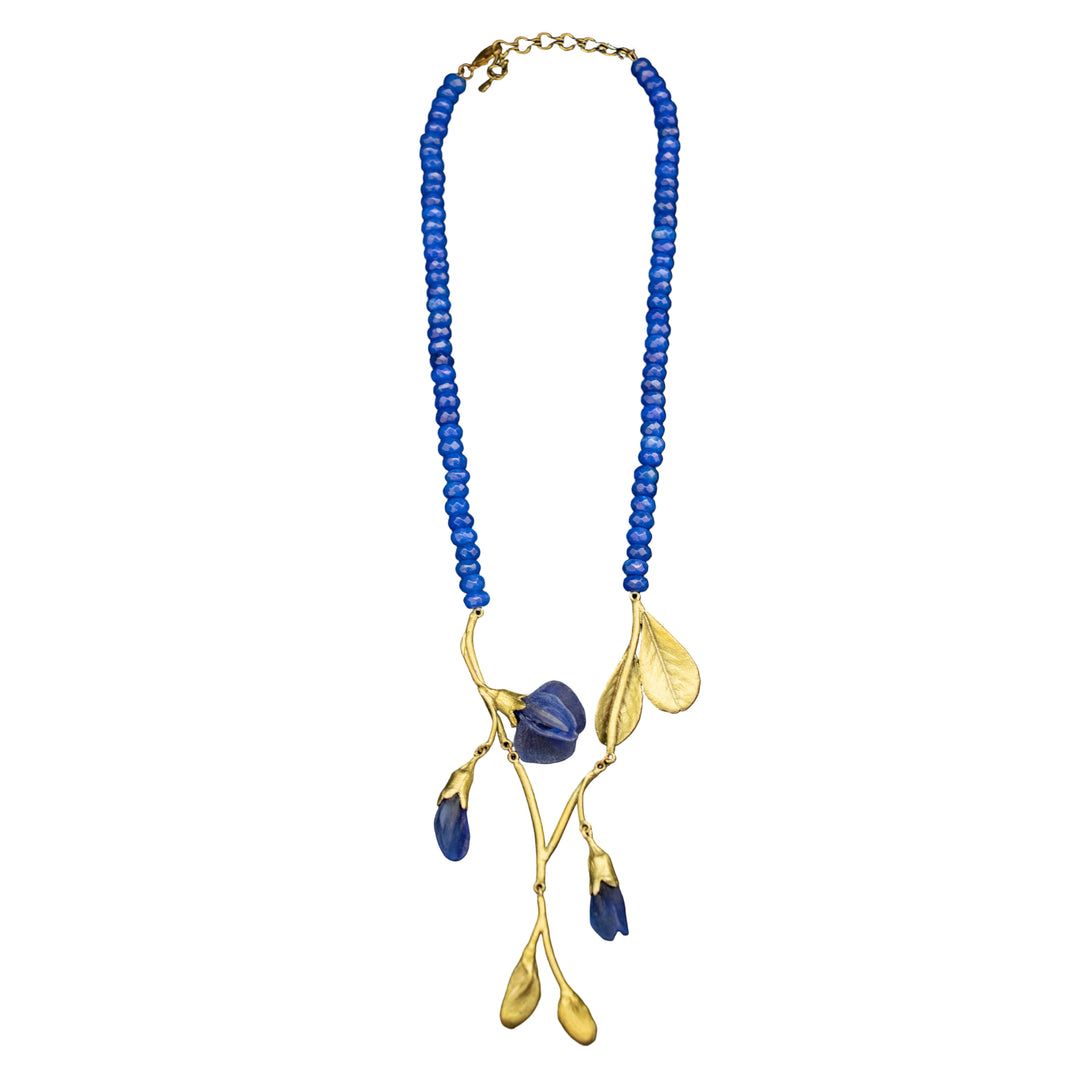 False Indigo Necklace on Blue Jade - 18" Adj.