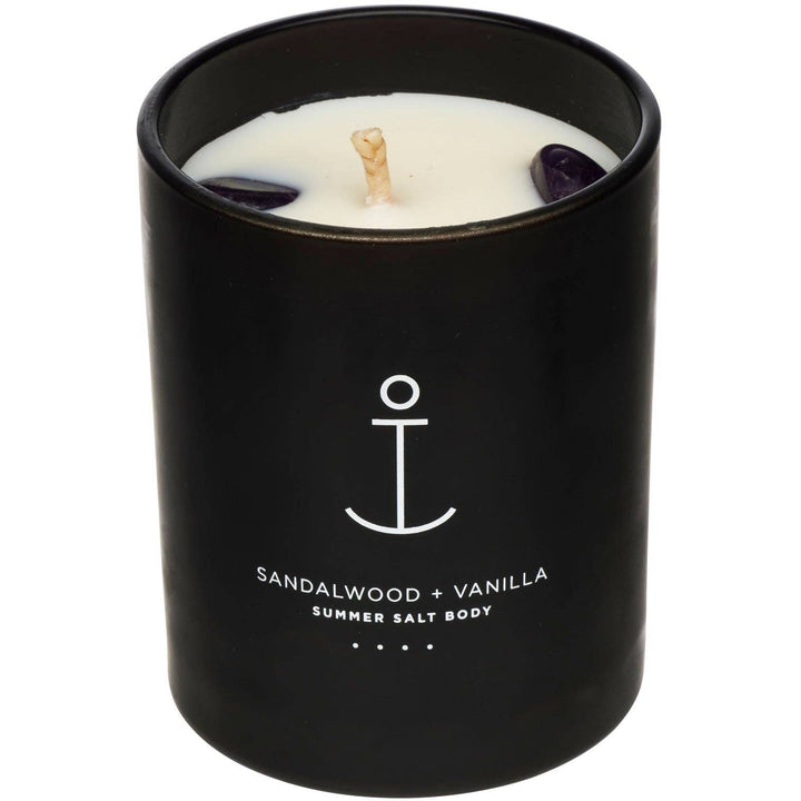 Soy Candle-Crystal Infused - Amethyst x Sandalwood & Vanilla