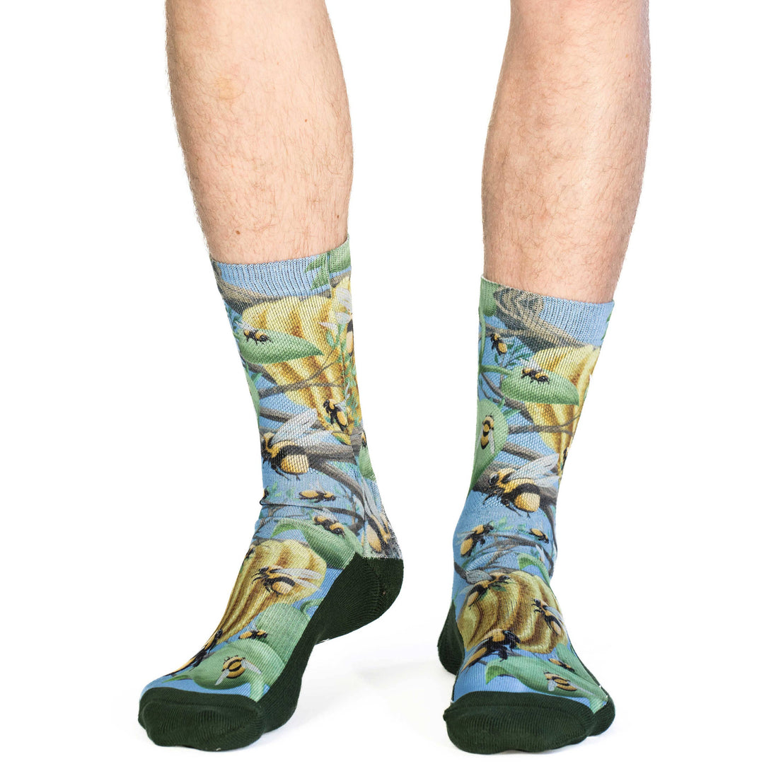 Men's Honey Bees Socks Size 8-13