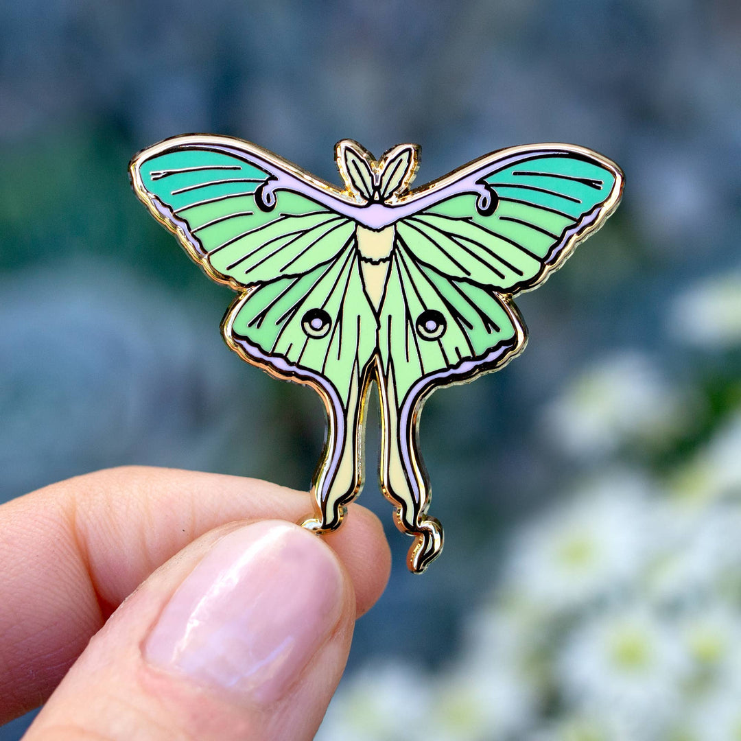 Luna Moth Enamel Pin