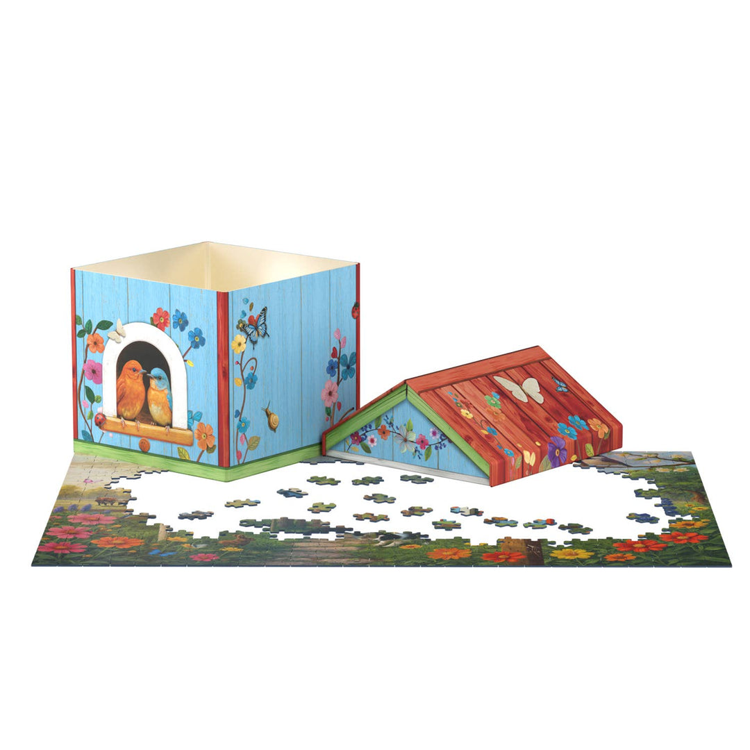 Birdhouse Tin and Puzzle