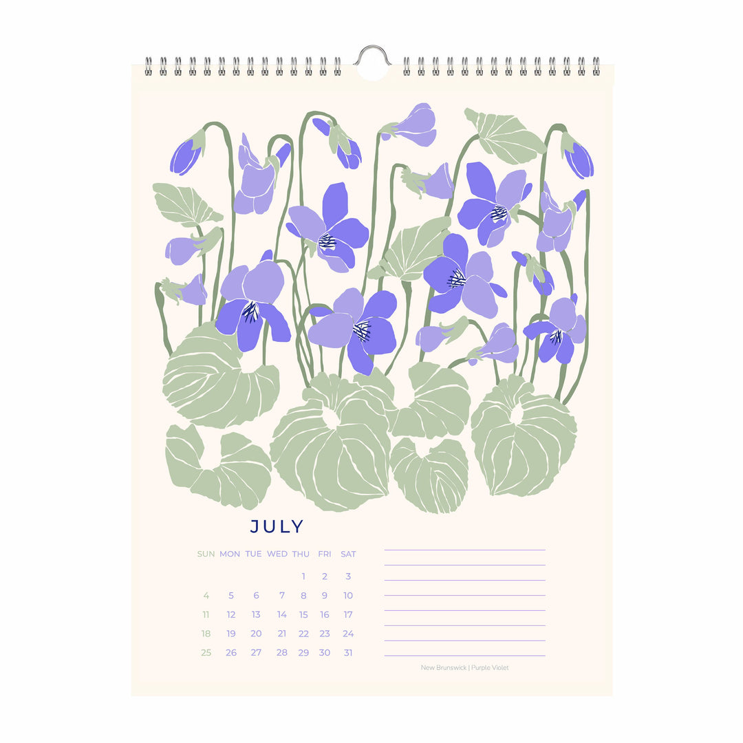 Flowers of Canada 2027 Botanical Wall Calendar