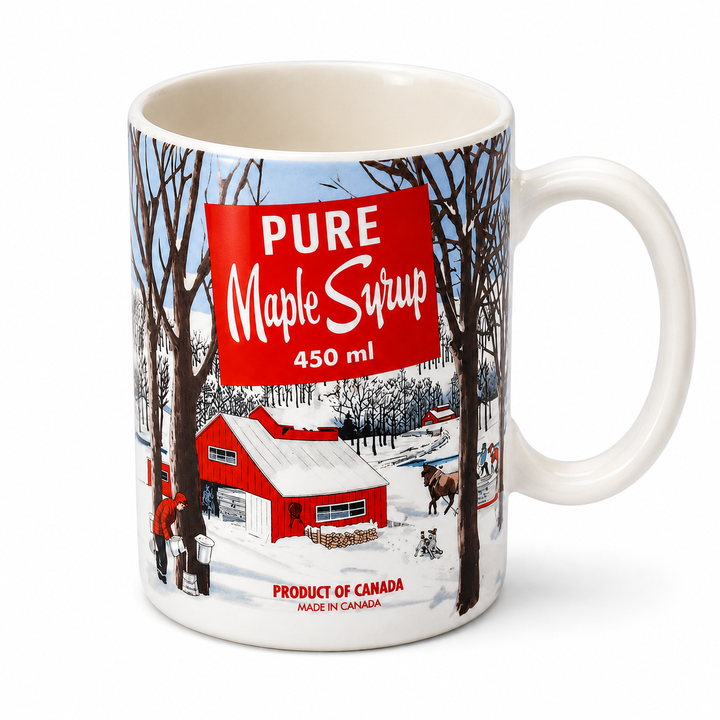 Ceramic White Mug - Maple Syrup