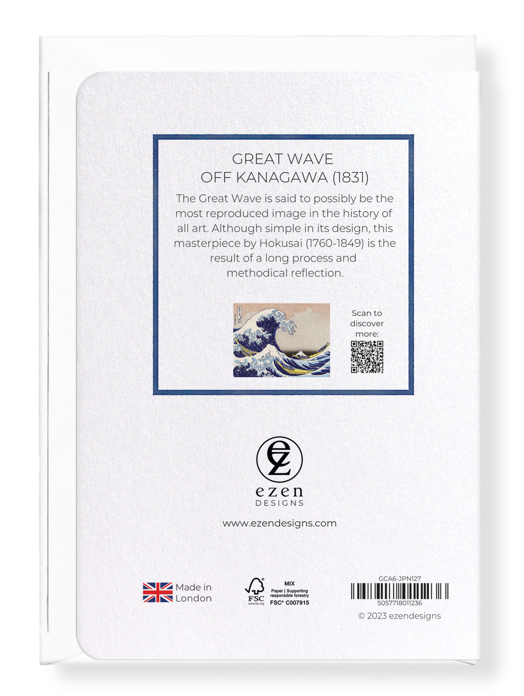 GREAT WAVE OFF KANAGAWA (1831): Japanese Greeting Card