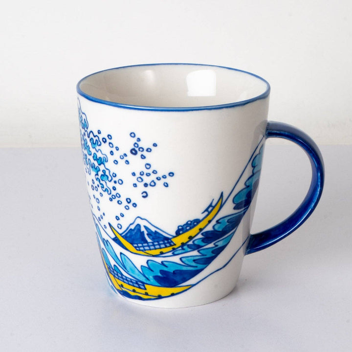 Great Wave 12oz 4"H Porcelain Mug