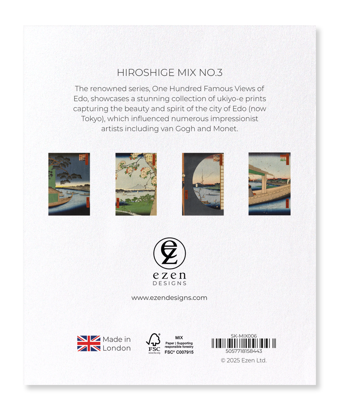 HIROSHIGE MIX NO.3: Japanese Sticker Set