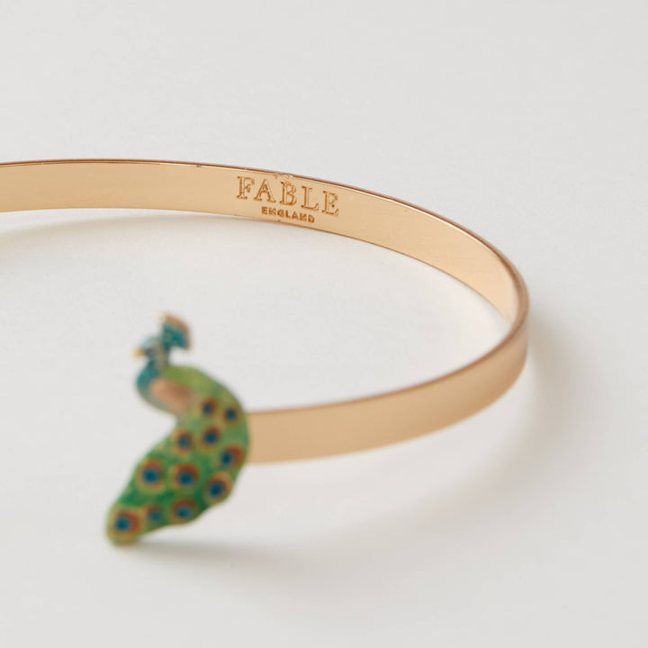 Enamel Peacock Bangle