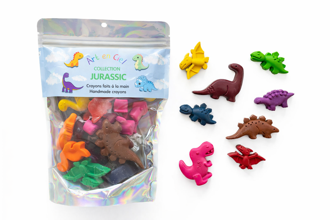 Handmade Crayons - JURASSIC - Crayons faits à la main