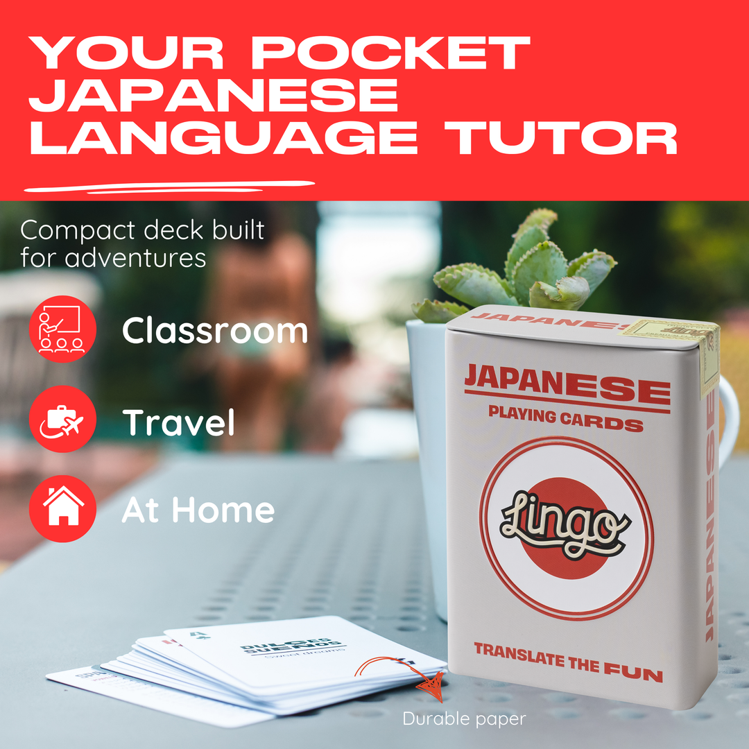 Japanese Travel Playing Cards in Tin Travel Case