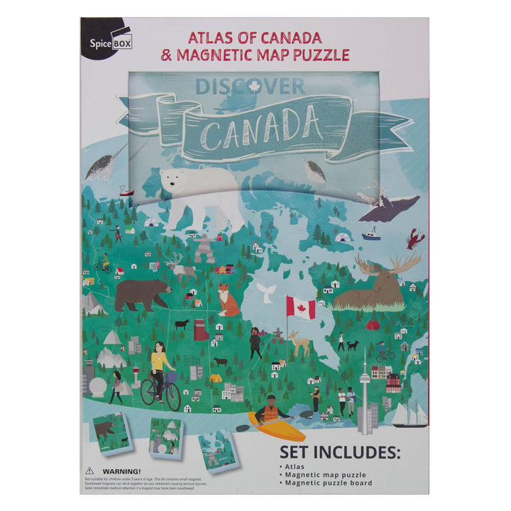 Discover Canada Magnetic Map Puzzle & Atlas STEM Set