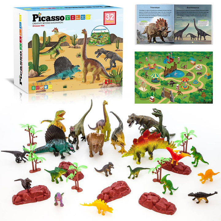 32pcs Dinosaur Action Figures Toy Set