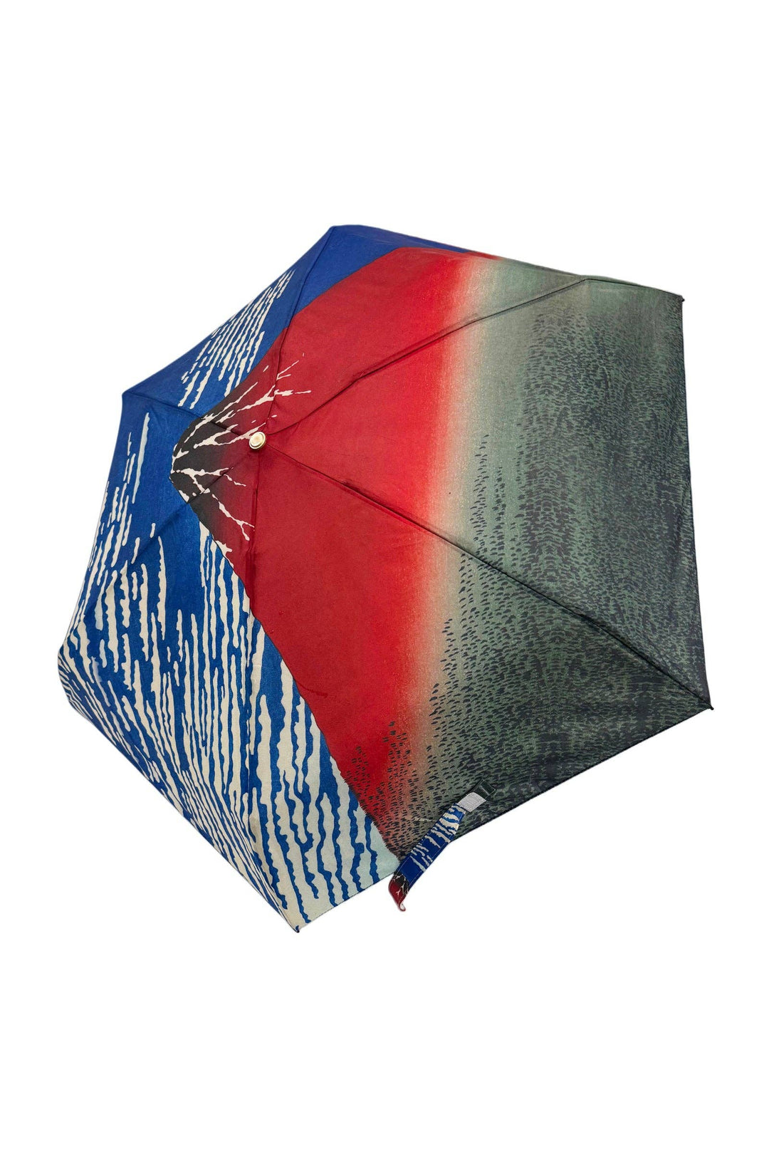 Hokusai Red Mount Fuji Umbrella with Travel Case (Mini)