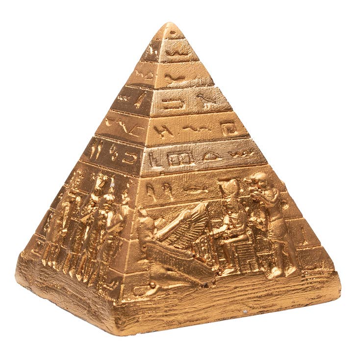 Pyramide Gypse Doré 3"