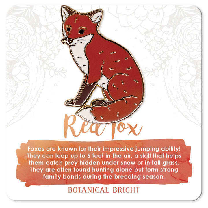 Red Fox Enamel Pin