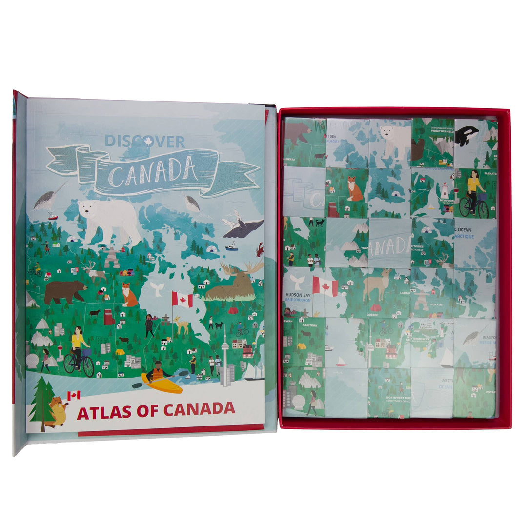 Discover Canada Magnetic Map Puzzle & Atlas STEM Set