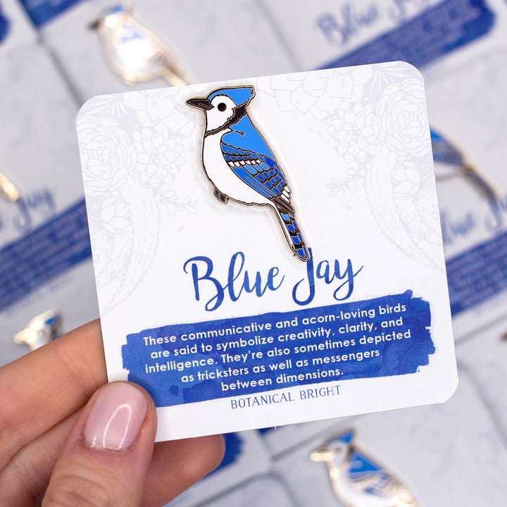 Blue Jay Bird Enamel Pin