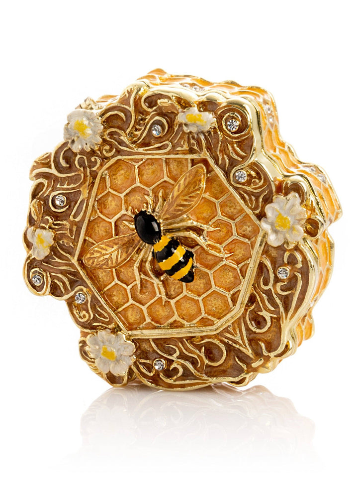 Trinket Box Honeycomb with a Queen Bee