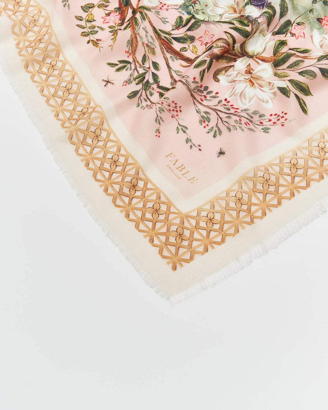 Woodland Scene Pink Long Scarf