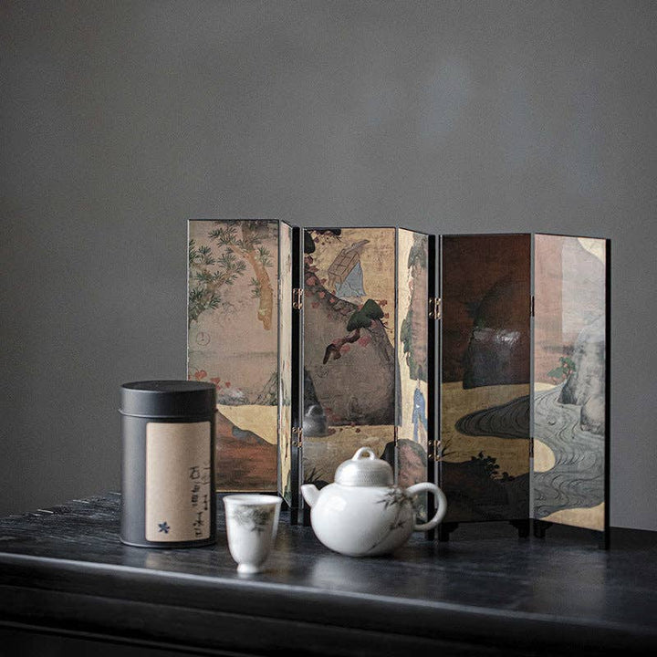 Mini Folding Screen Tabletop Decoration Small Furniture