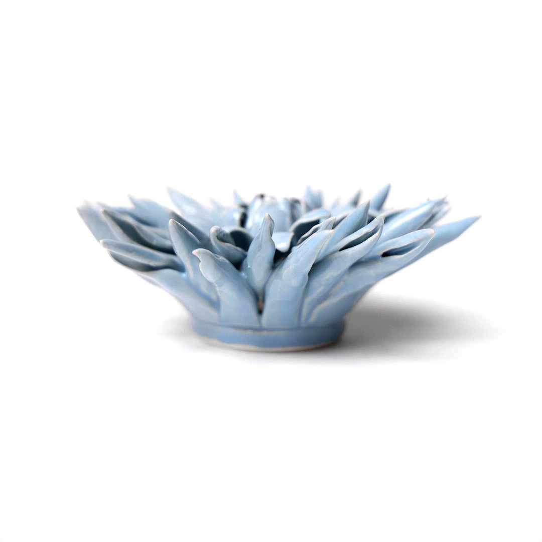 Ceramic Wall Art Blue Flower Blue Large