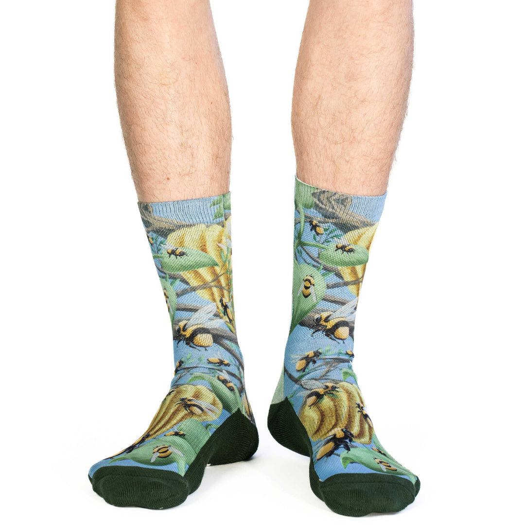 Men's Honey Bees Socks Size 8-13