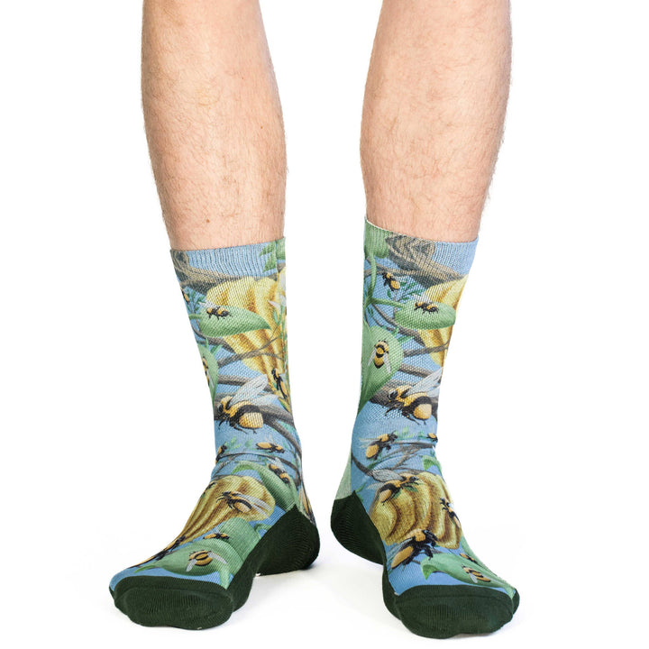 Men's Honey Bees Socks Size 8-13