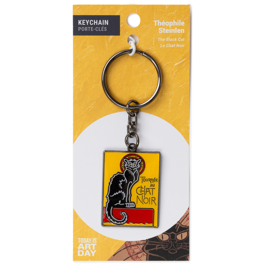 Le Chat Noir Keychain by Théophile Steinlen