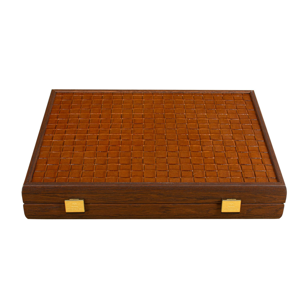 Premium Mahjong Tiles Set in Knitted Leather Wooden Case