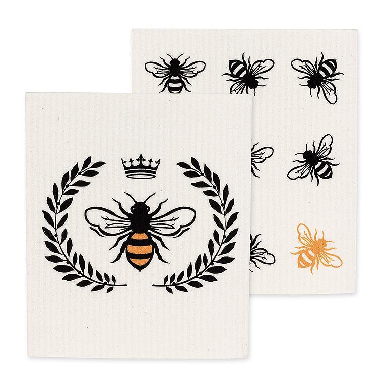 Bee in Crest Dishcloth