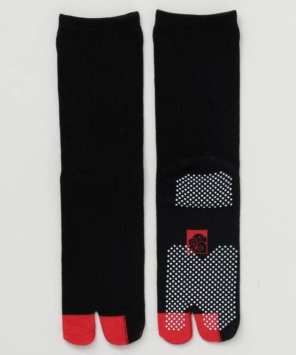 Non-Slip Minimal Tabi Socks, Kuru-BK