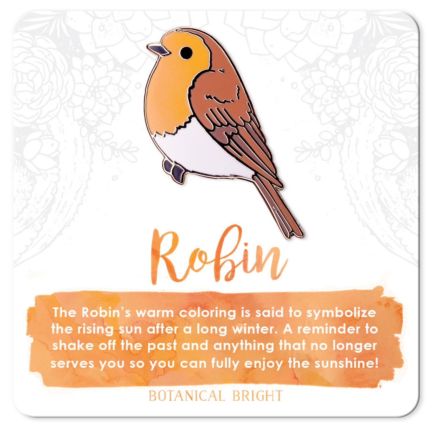 Robin Bird Enamel Pin – ROM Boutique