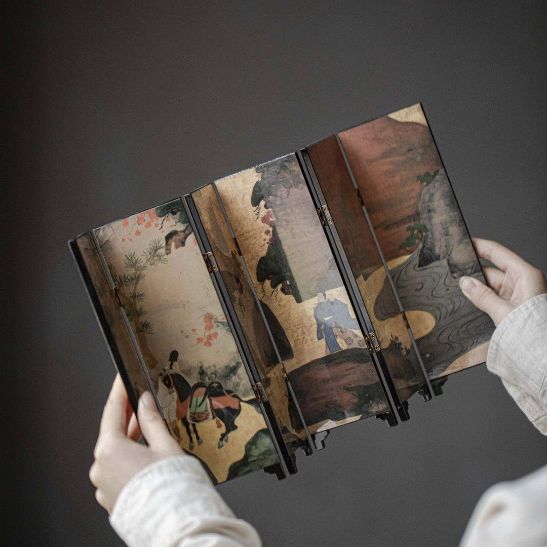 Mini Folding Screen Tabletop Decoration Small Furniture