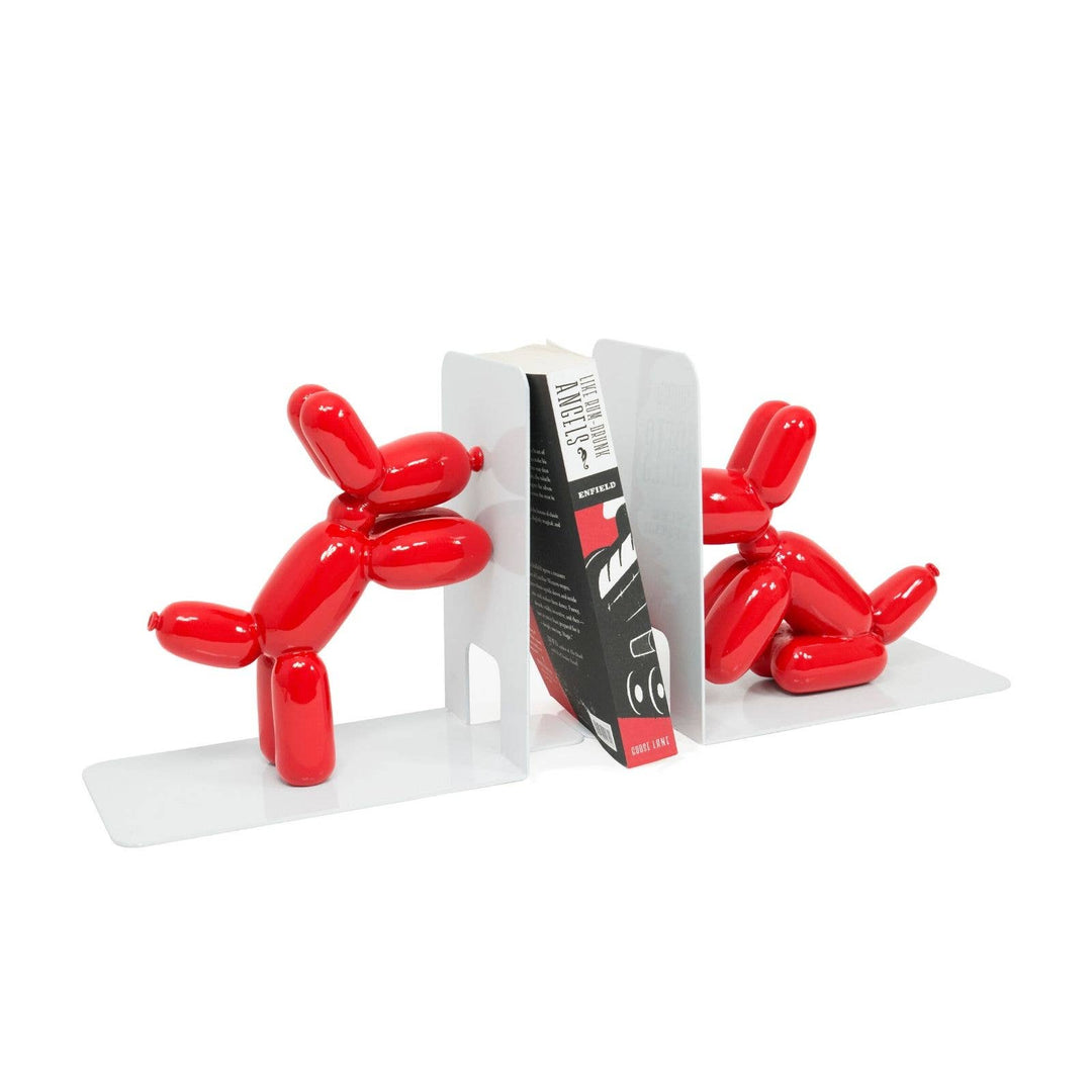 Balloon Doggy Bookends (pair): Red