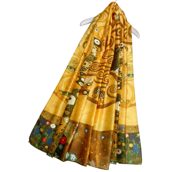 Klimt 'Tree of Life' Detail Print Silk Scarf