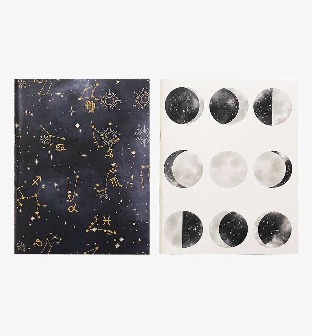 Moon Phase and Starry Sky Pocket Notebooks – Set of 2