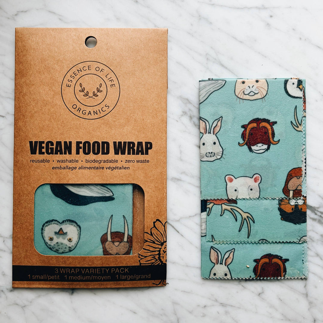 Vegan Food Wraps starter pack of 3,  Arctic Animals