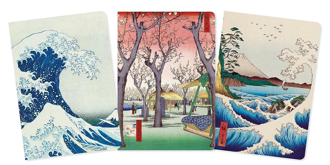 Japanese Woodblocks Set of 3 Standard Notebooks