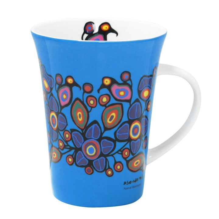 Tasse en porcelaine fleurs et oiseaux