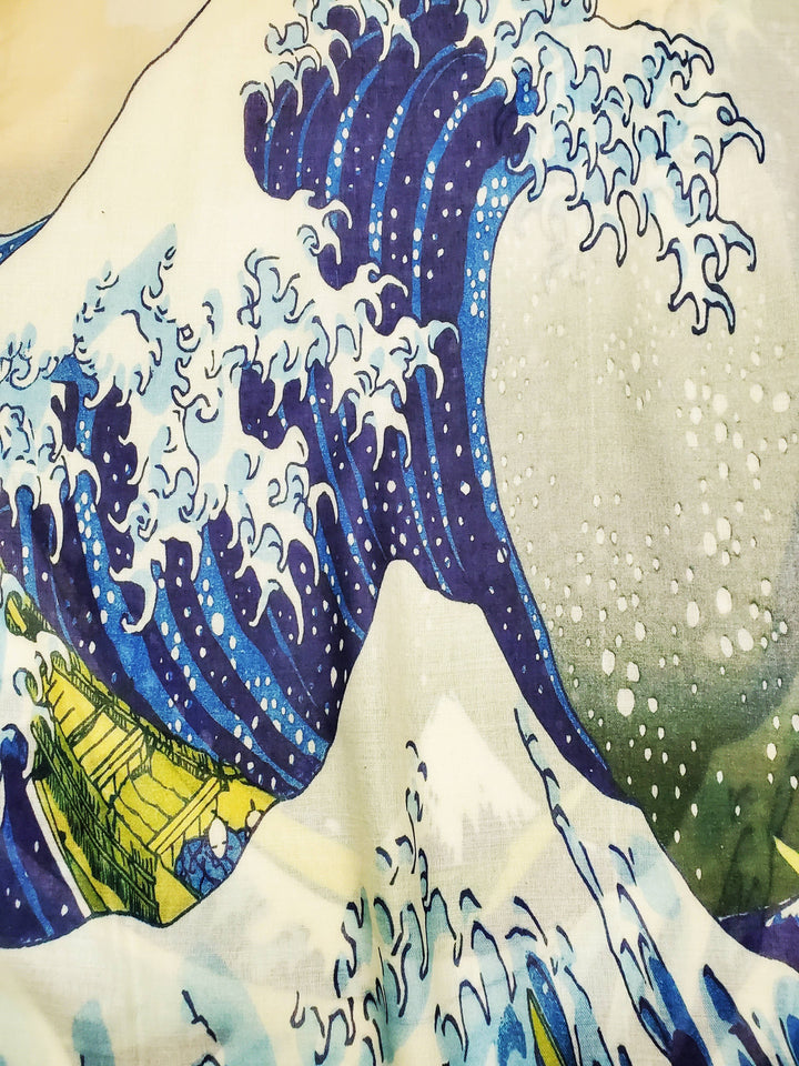 Hokusai's Great Wave Silk Scarf