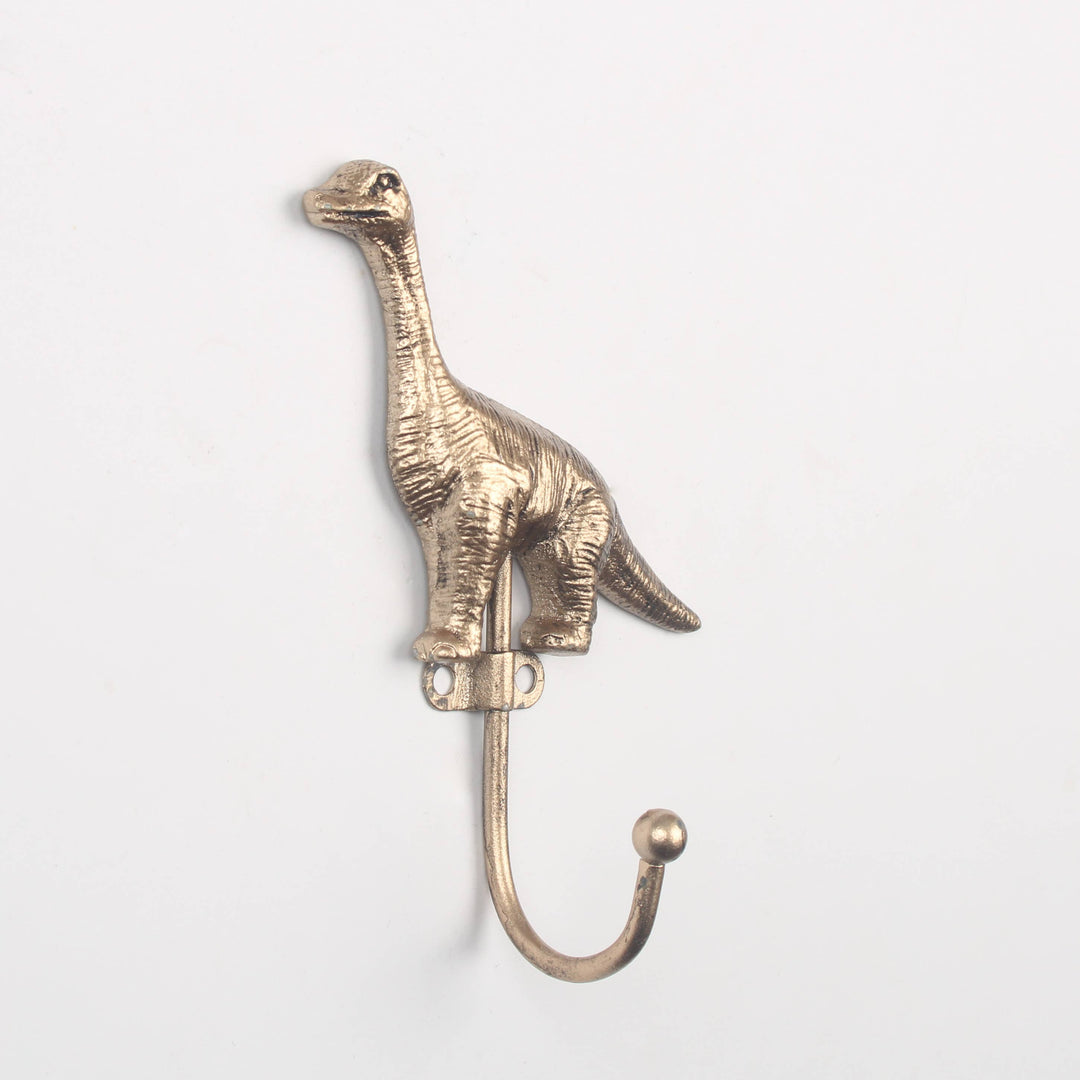 Gold Brachiosaurus Wall Hook