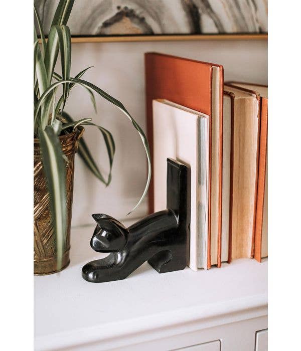 Playful Cat Bookends