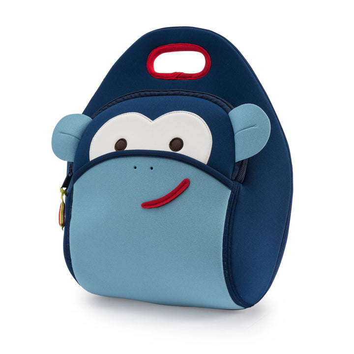 DabbaWalla Machine Washable Insulated Lunch Bag, Blue Monkey