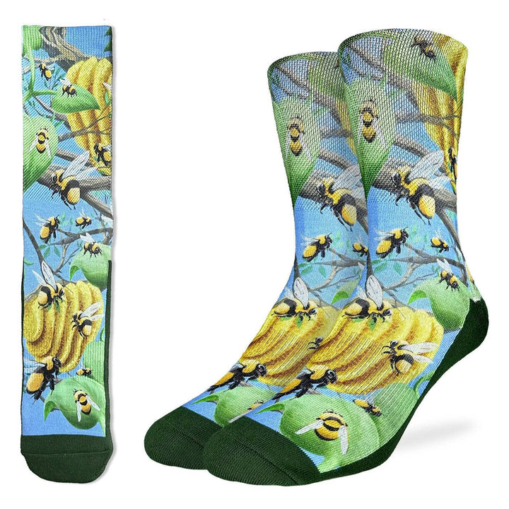 Men's Honey Bees Socks Size 8-13
